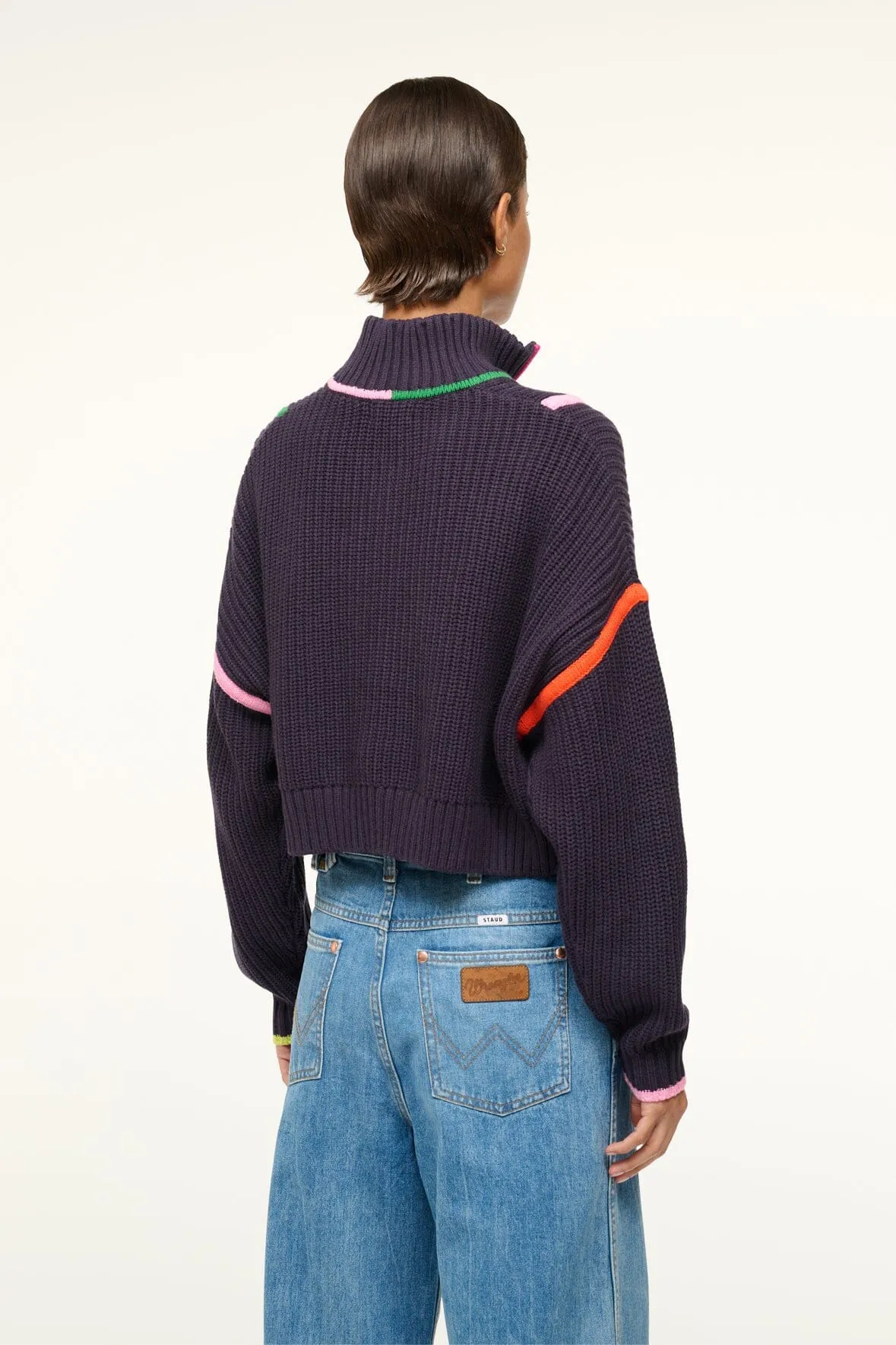 Cropped Hampton Sweater - Navy