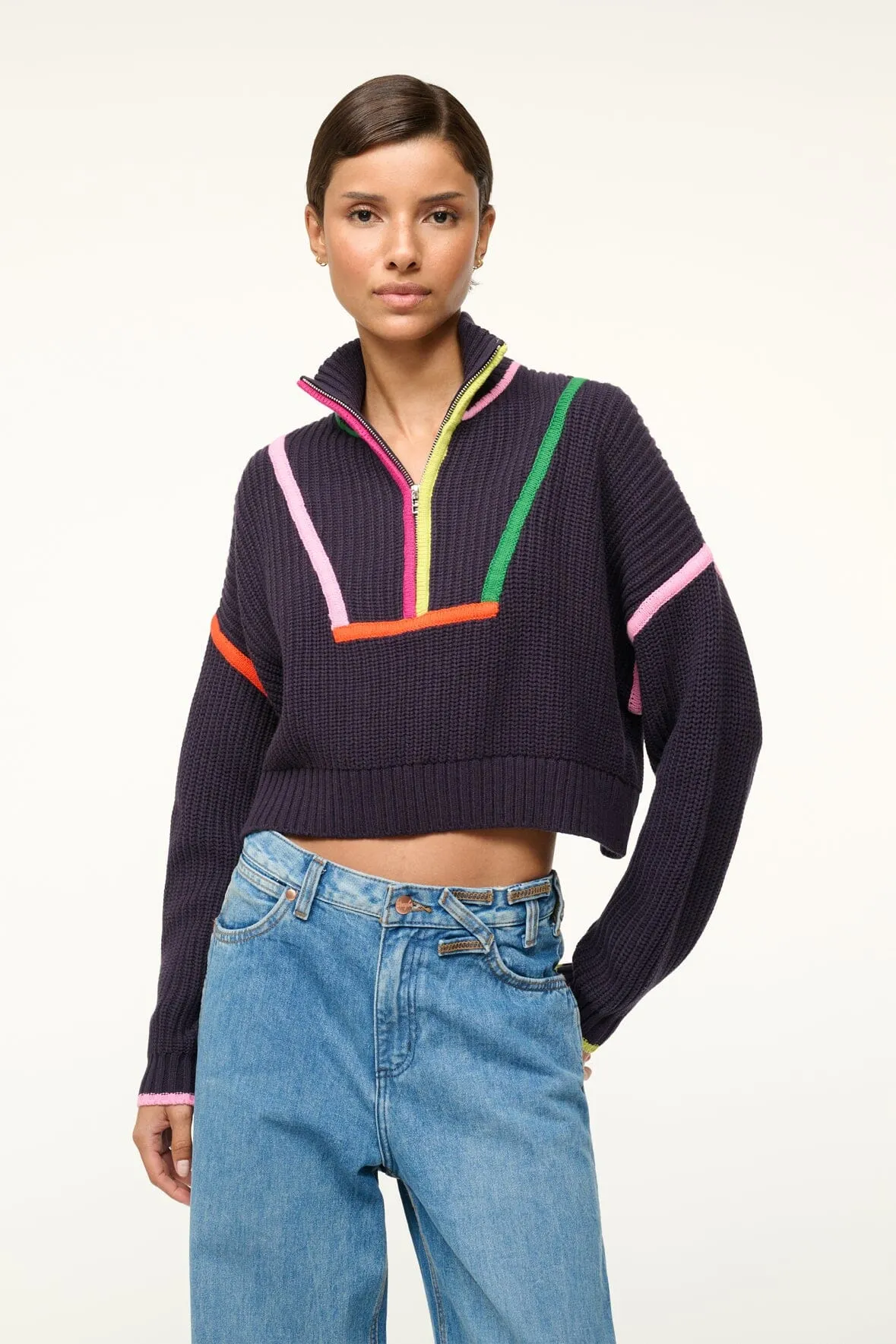 Cropped Hampton Sweater - Navy