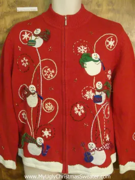 Exploding Farting Snowmen Horrible Christmas Sweater