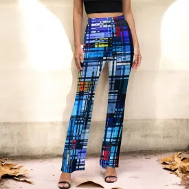 Fashion Canberra I Emmi Grid Structured Flared Pants