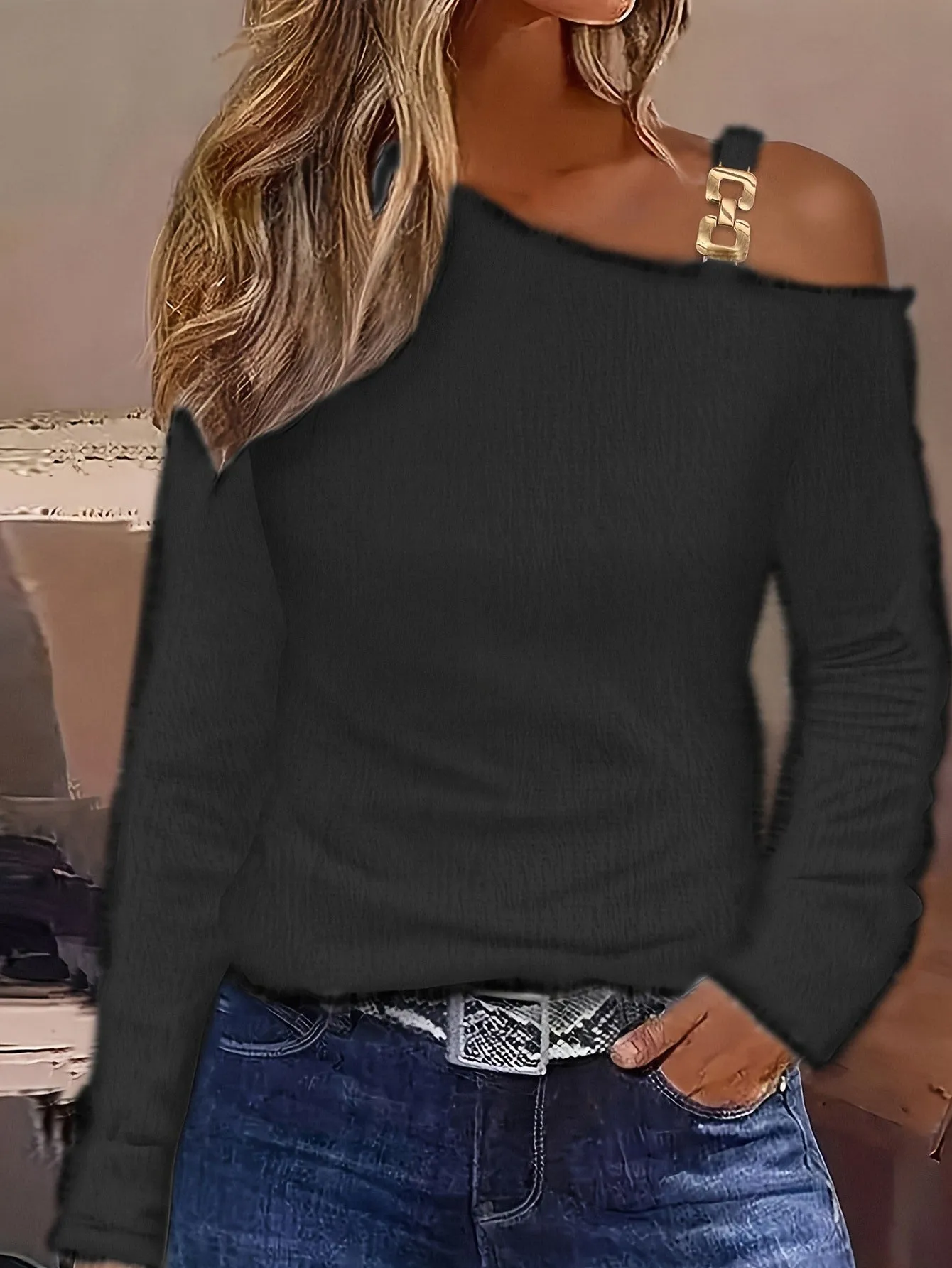 Fashion Plush Solid Color Sweater