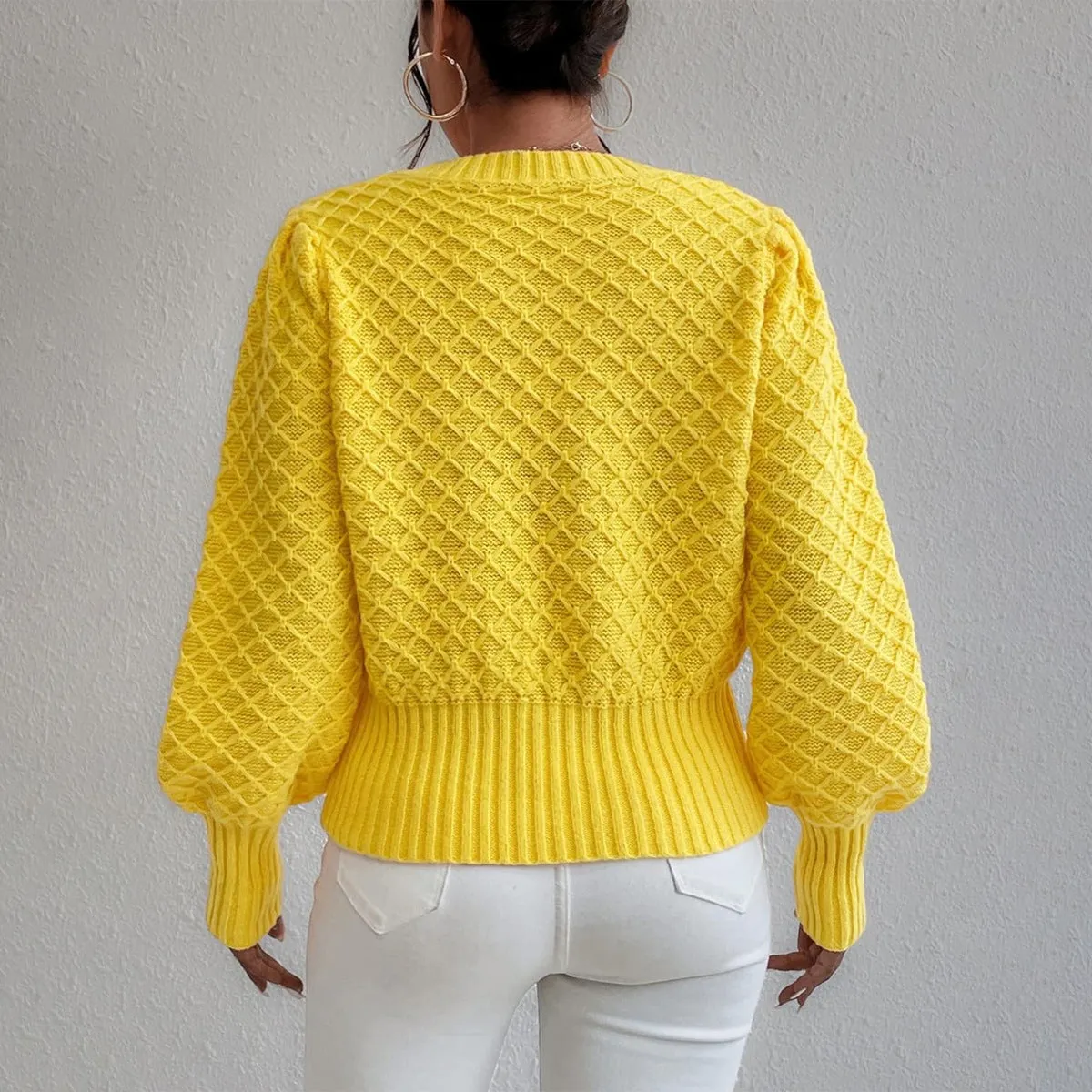 Fashion Round Neck Pullover Long Sleeve Sweater