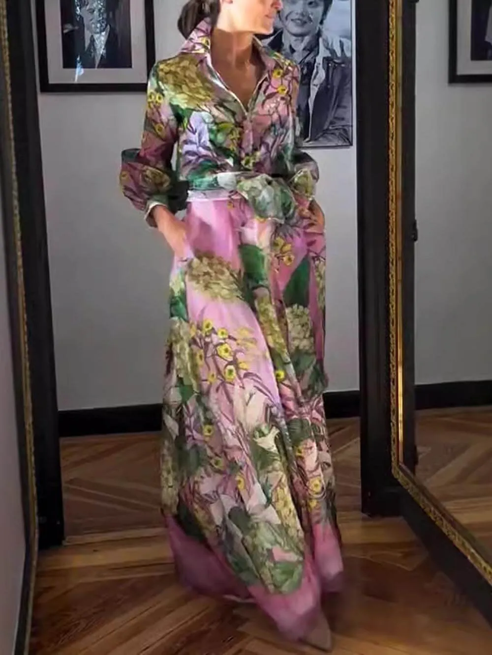 Flowing Floral A-Line Skirt