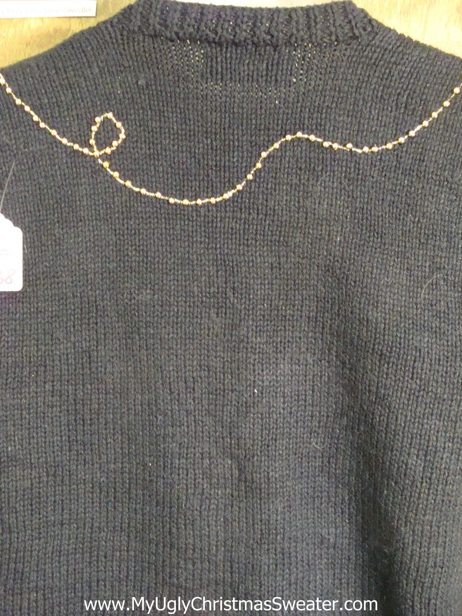 Holiday Sweater Vest with Ornaments and Trees