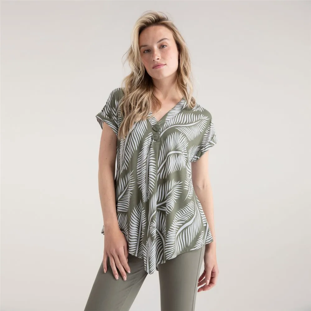 Khaki Print Tunic - Khaki