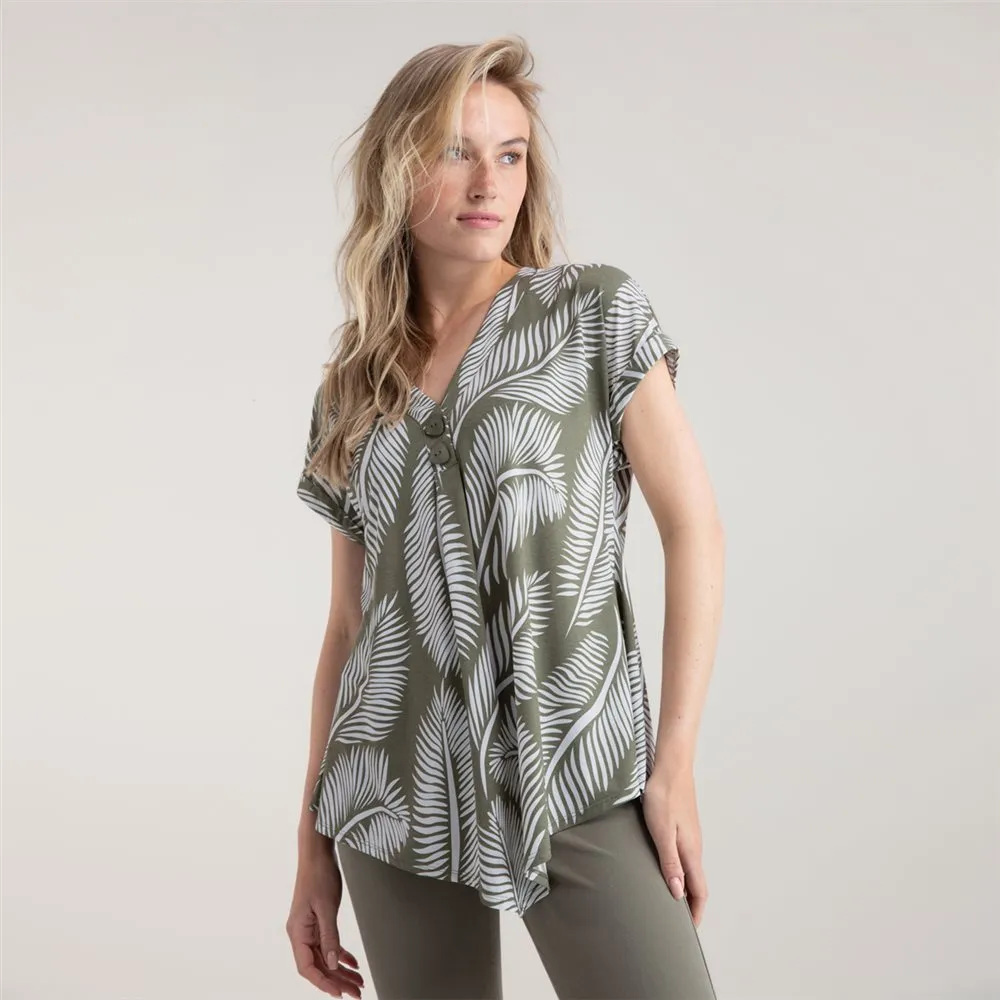 Khaki Print Tunic - Khaki