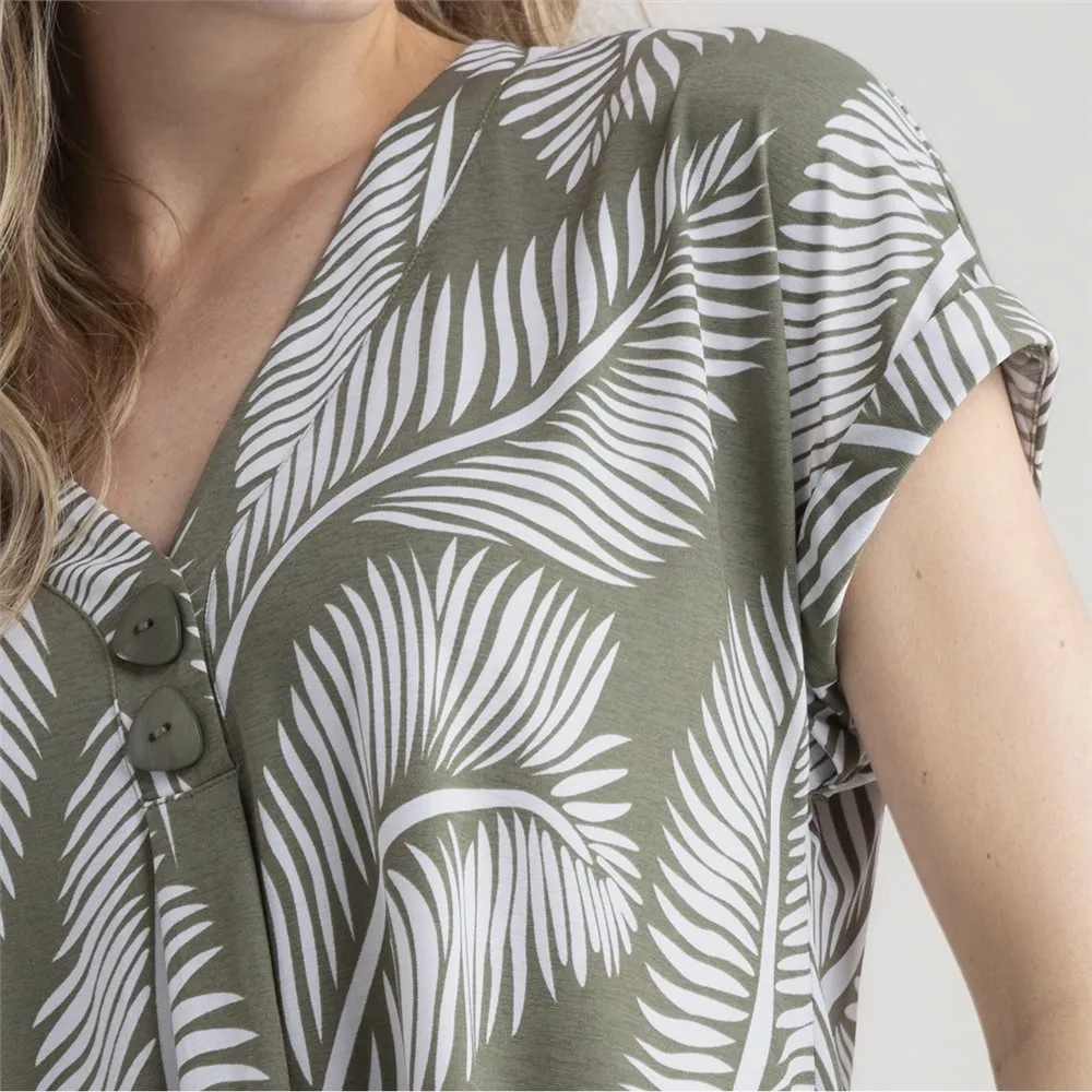 Khaki Print Tunic - Khaki