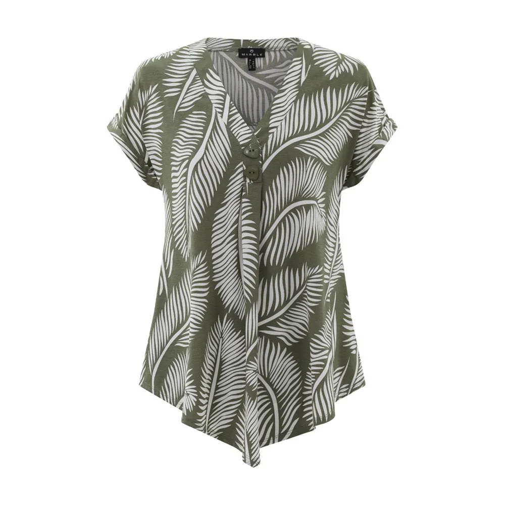 Khaki Print Tunic - Khaki