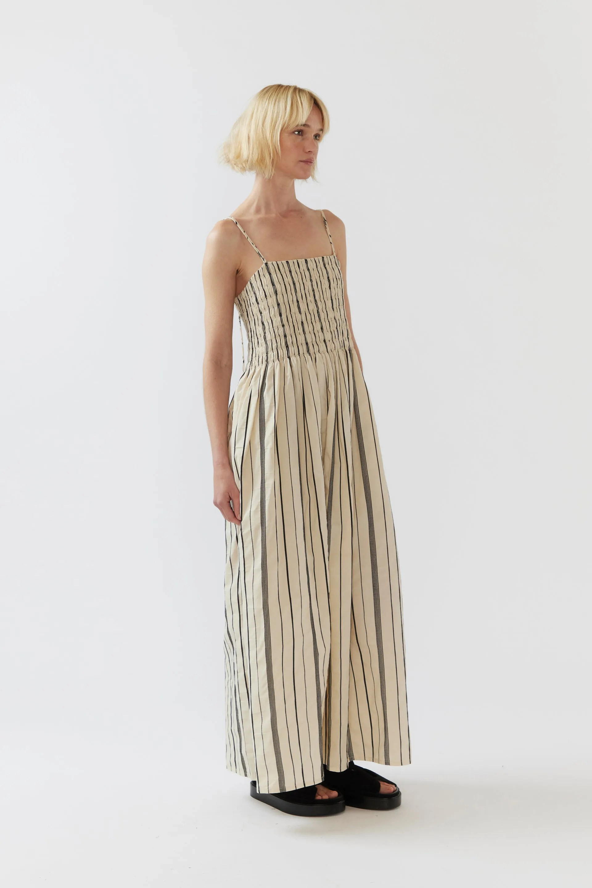 Liv Dress Black Stripe Jacquard