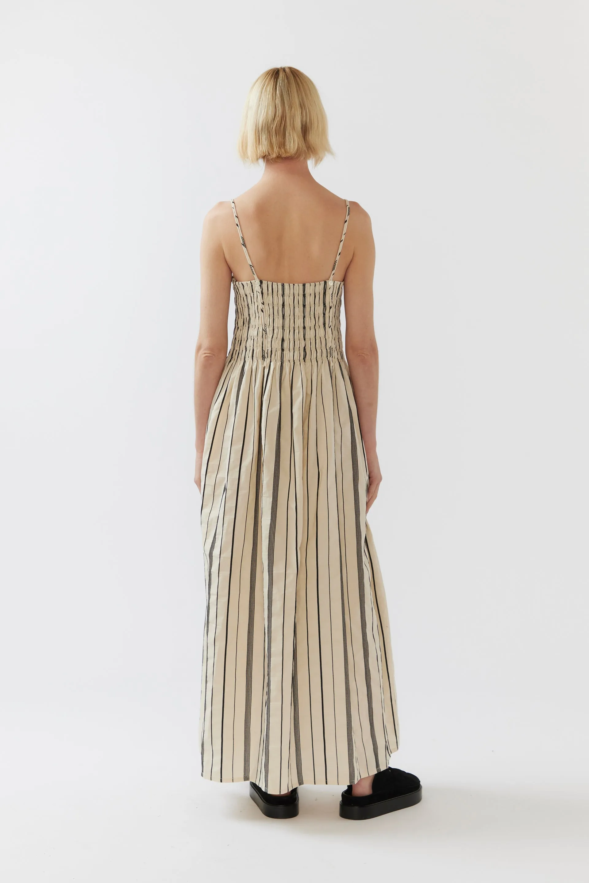 Liv Dress Black Stripe Jacquard