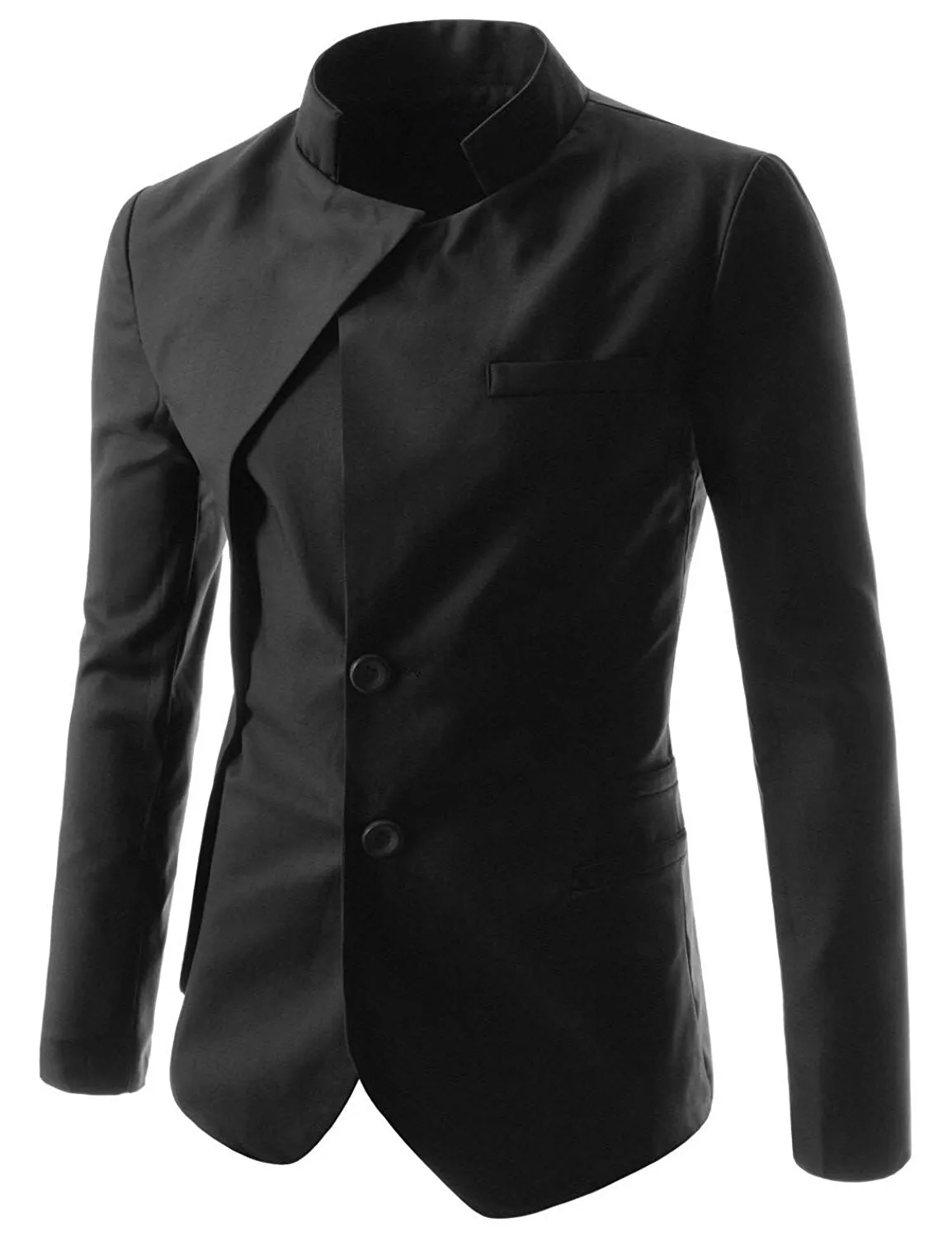 Men's Goth Vintage Stand Collar Irregular Design Suit Jacket