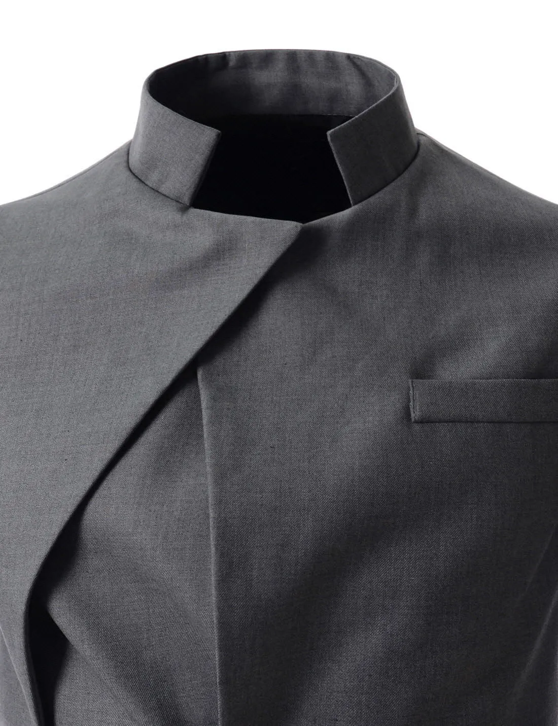 Men's Goth Vintage Stand Collar Irregular Design Suit Jacket