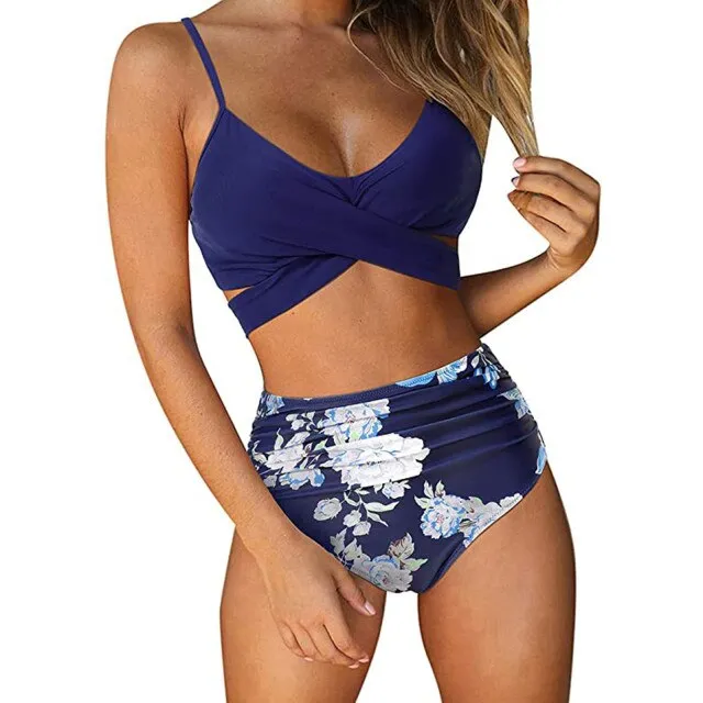 Print Bandage Two-piece Swimwear
