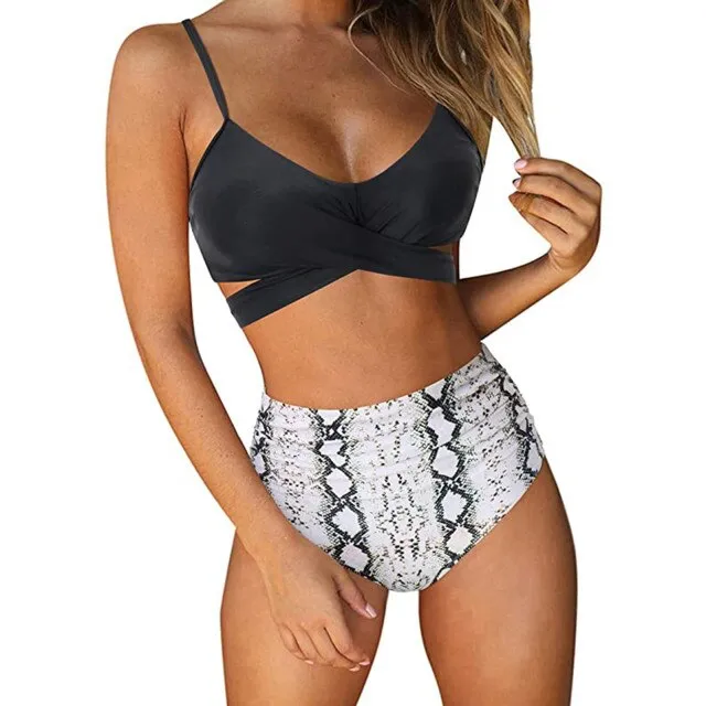 Print Bandage Two-piece Swimwear