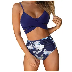 Print Bandage Two-piece Swimwear