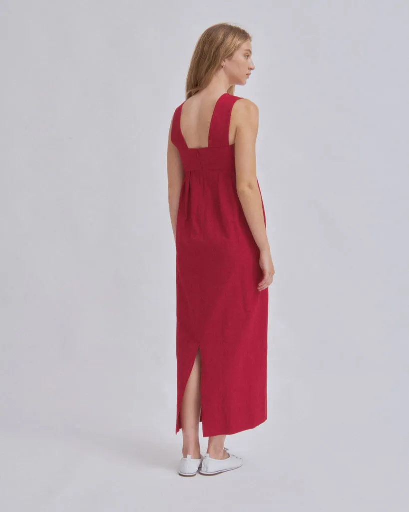 Sayaka Davis Thick Strap Dress in Cherry