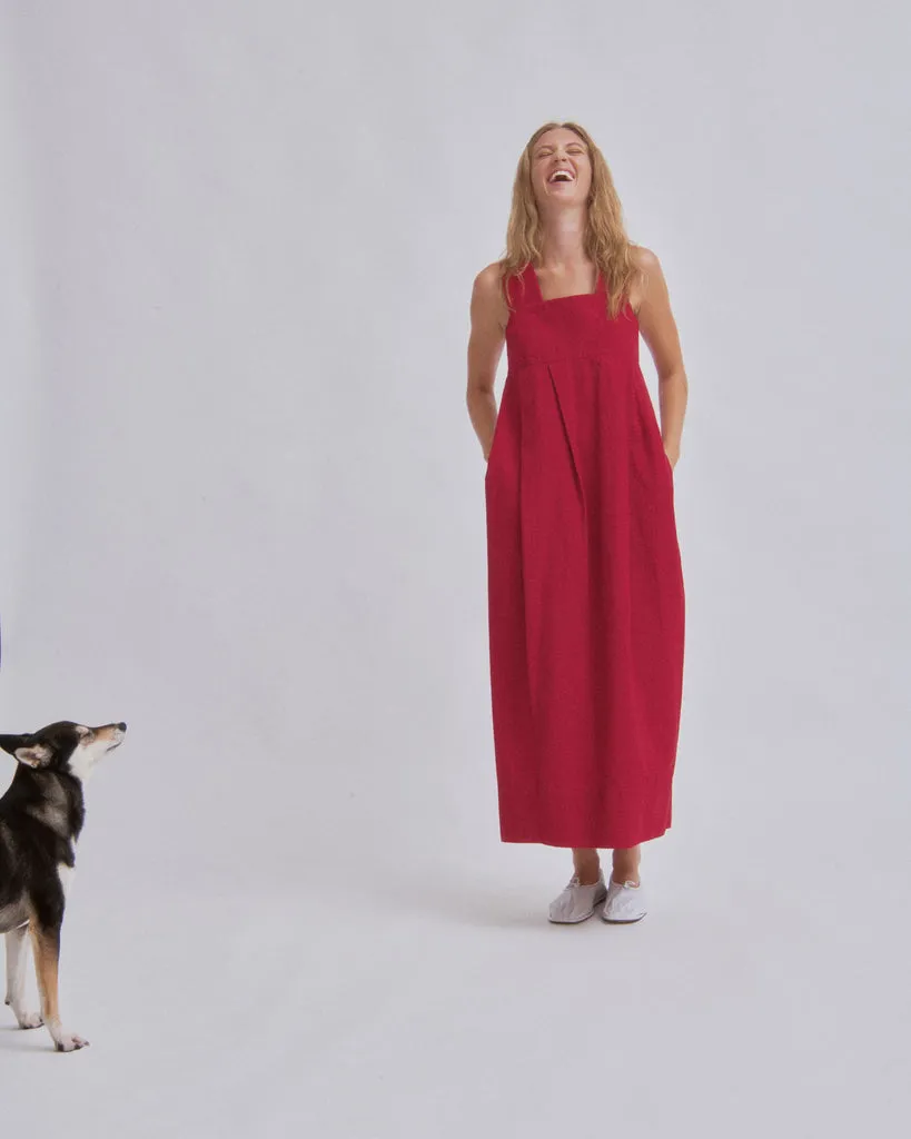 Sayaka Davis Thick Strap Dress in Cherry