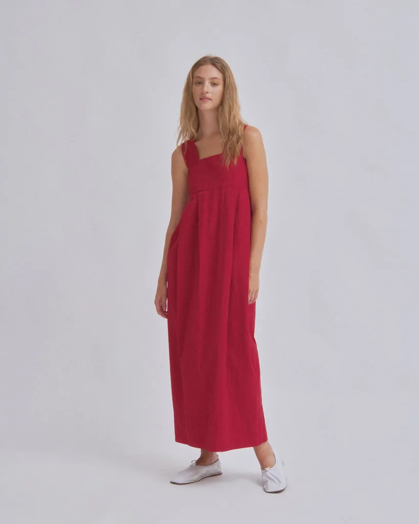 Sayaka Davis Thick Strap Dress in Cherry