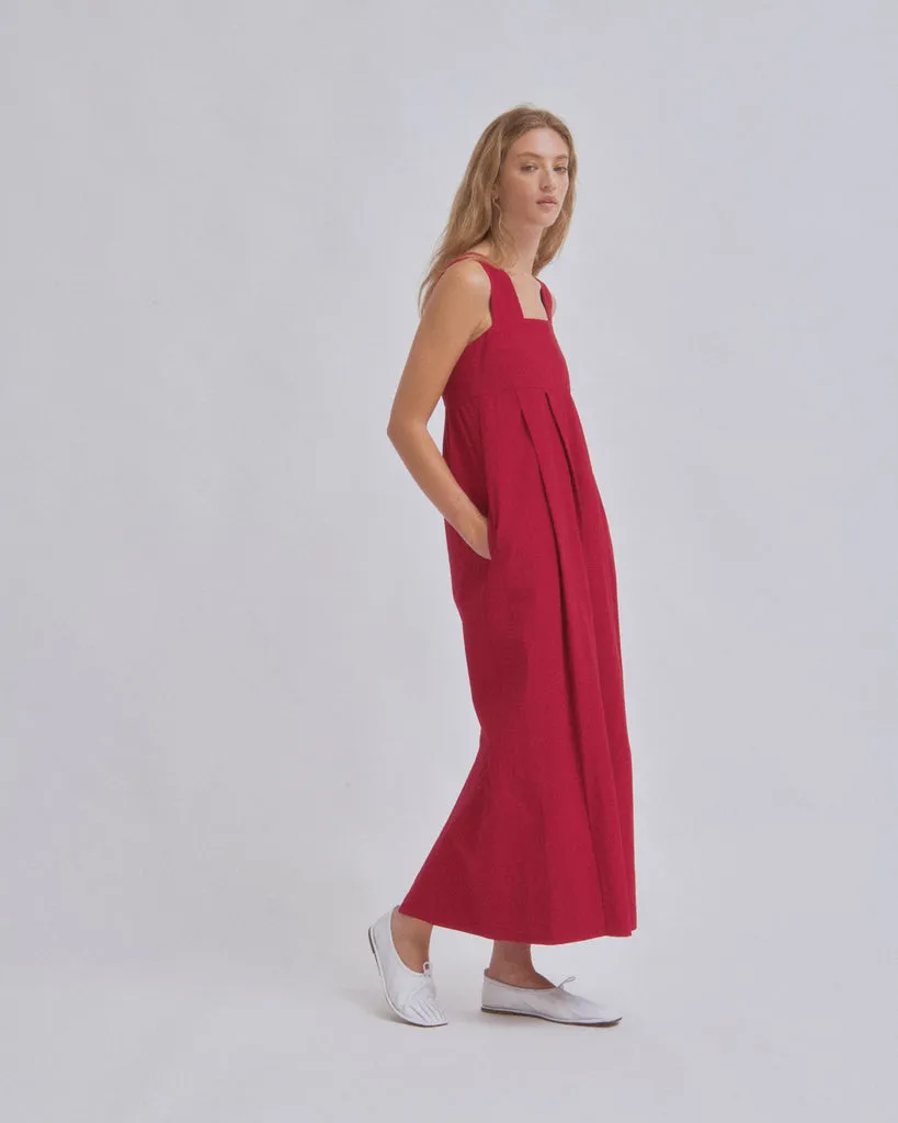 Sayaka Davis Thick Strap Dress in Cherry