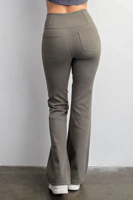 V Waist Flare Pants